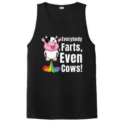 Everybody Farts Rainbow Farting Cow Funny Fart PosiCharge Competitor Tank