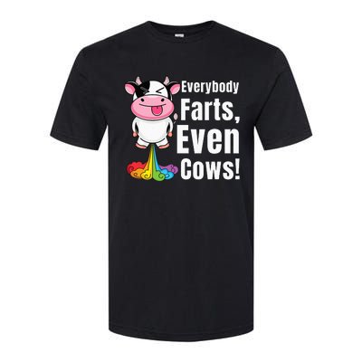 Everybody Farts Rainbow Farting Cow Funny Fart Softstyle CVC T-Shirt