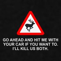 Espresso Future Roadkill Go Ahead And Hit Me With Your Car If You Want To ILl K Ladies PosiCharge Tri-Blend Wicking Tank