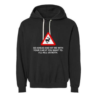 Espresso Future Roadkill Go Ahead And Hit Me With Your Car If You Want To ILl K Garment-Dyed Fleece Hoodie