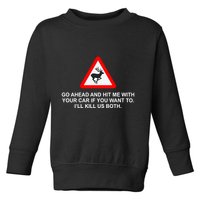 Espresso Future Roadkill Go Ahead And Hit Me With Your Car If You Want To ILl K Toddler Sweatshirt