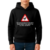 Espresso Future Roadkill Go Ahead And Hit Me With Your Car If You Want To ILl K Kids Hoodie