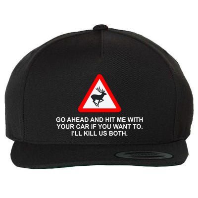 Espresso Future Roadkill Go Ahead And Hit Me With Your Car If You Want To ILl K Wool Snapback Cap