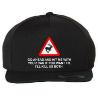 Espresso Future Roadkill Go Ahead And Hit Me With Your Car If You Want To ILl K Wool Snapback Cap
