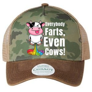 Everybody Farts, Rainbow Farting Cow, Adults Funny Fart Legacy Tie Dye Trucker Hat