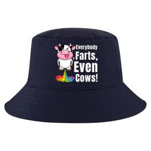 Everybody Farts, Rainbow Farting Cow, Adults Funny Fart Cool Comfort Performance Bucket Hat