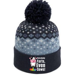 Everybody Farts, Rainbow Farting Cow, Adults Funny Fart The Baniff Cuffed Pom Beanie