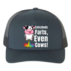 Everybody Farts, Rainbow Farting Cow, Adults Funny Fart Yupoong Adult 5-Panel Trucker Hat