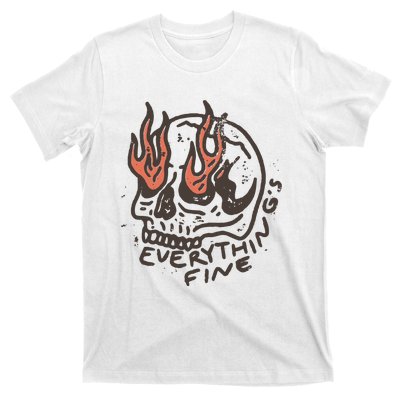 Everythings Fine Rock N Roll Vintage Rebel Moto Edgy Grunge T-Shirt