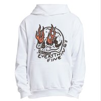 Everythings Fine Rock N Roll Vintage Rebel Moto Edgy Grunge Urban Pullover Hoodie