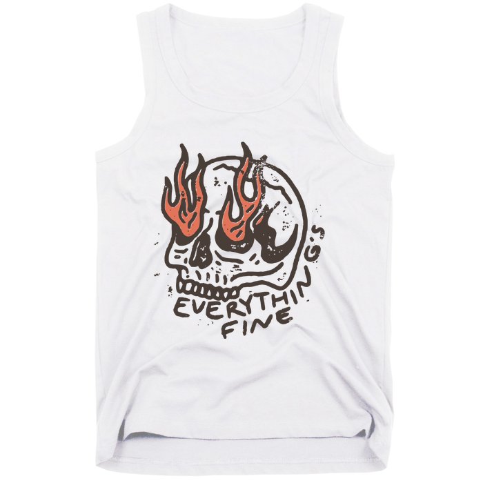 Everythings Fine Rock N Roll Vintage Rebel Moto Edgy Grunge Tank Top