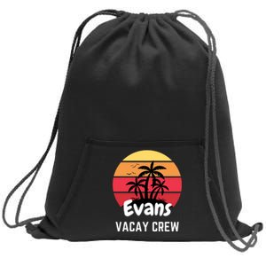 Evans Family Reunion Party Matching Family Vacation Vacay Sweatshirt Cinch Pack Bag