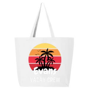 Evans Family Reunion Party Matching Family Vacation Vacay 25L Jumbo Tote