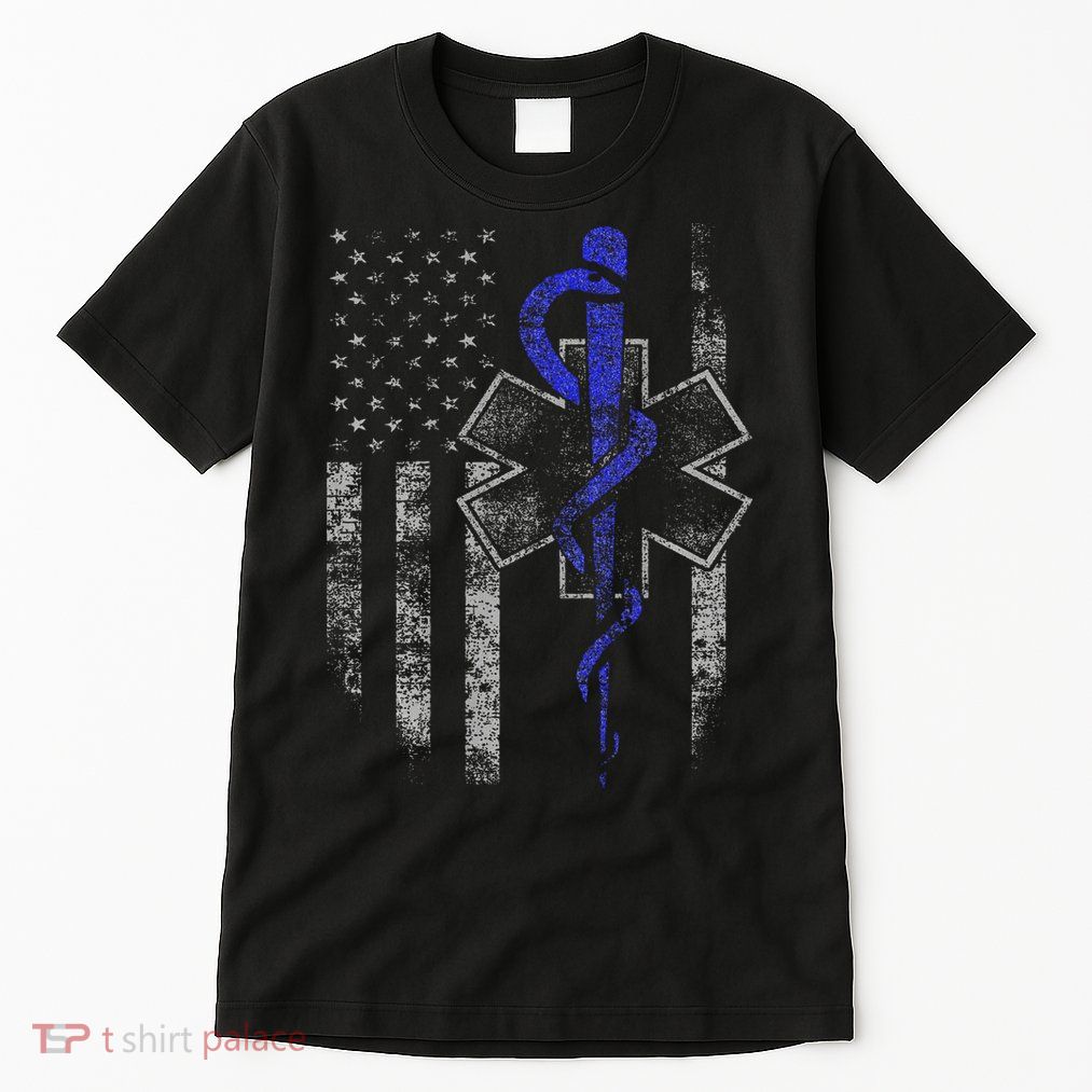 Emt First Responder Flag Tall T-Shirt