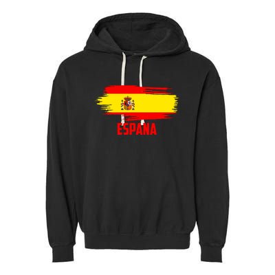 Espana Flag Spain Soccer Spain Futbol Club Support Garment-Dyed Fleece Hoodie