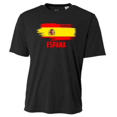 Espana Flag Spain Soccer Spain Futbol Club Support Cooling Performance Crew T-Shirt