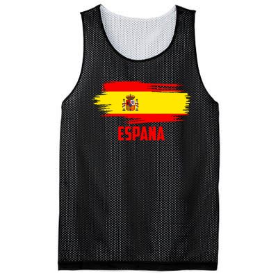 Espana Flag Spain Soccer Spain Futbol Club Support Mesh Reversible Basketball Jersey Tank