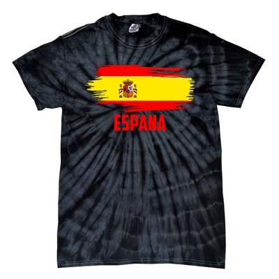 Espana Flag Spain Soccer Spain Futbol Club Support Tie-Dye T-Shirt