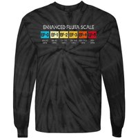 Enhanced Fujita Scale Tornado Storm Chasing Meteorology Tie-Dye Long Sleeve Shirt