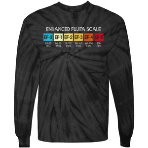 Enhanced Fujita Scale Tornado Storm Chasing Meteorology Tie-Dye Long Sleeve Shirt