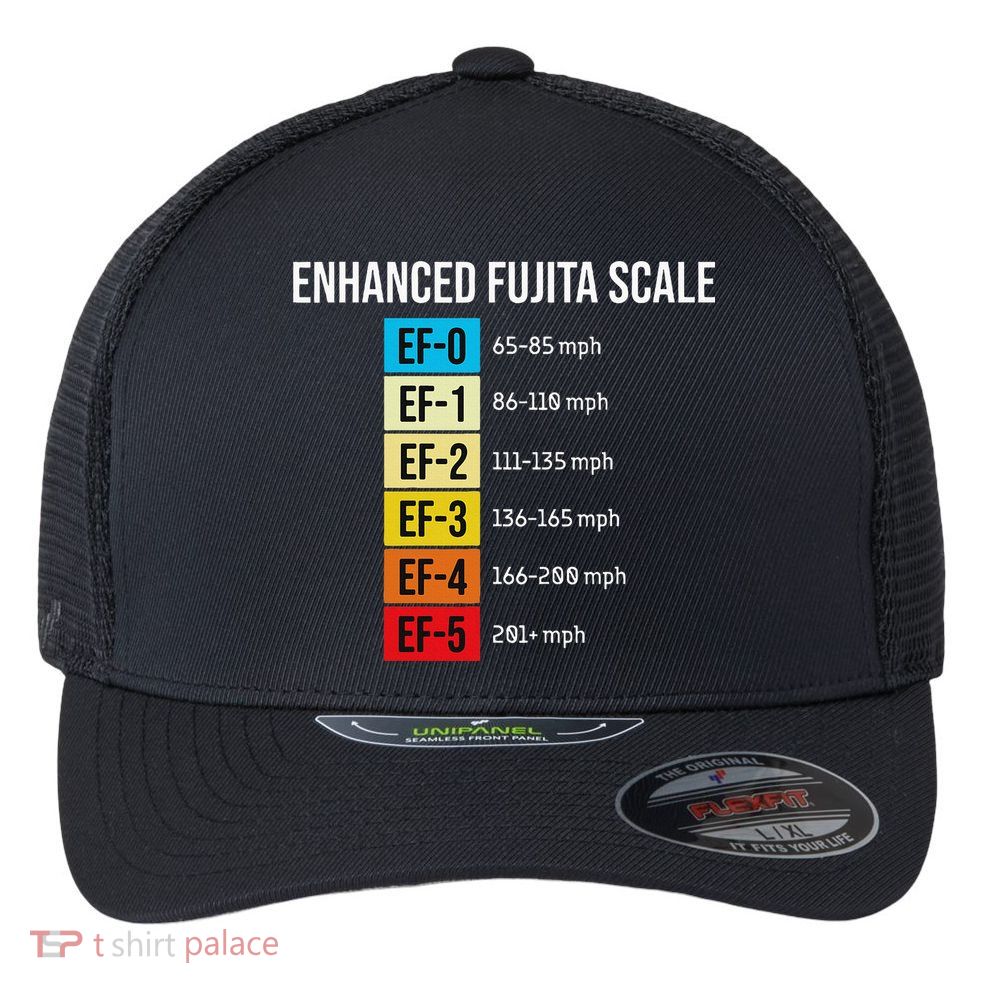Enhanced Fujita Scale Meteorologist Meteorology Weather Flexfit Unipanel Trucker Cap