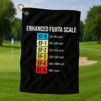 Enhanced Fujita Scale Meteorologist Meteorology Weather Golf Towel