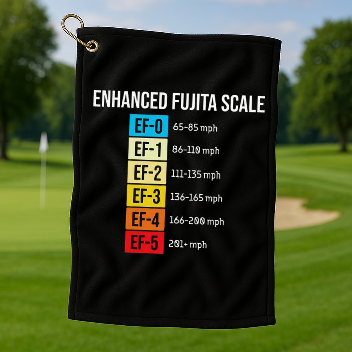 Enhanced Fujita Scale Meteorologist Meteorology Weather Golf Towel