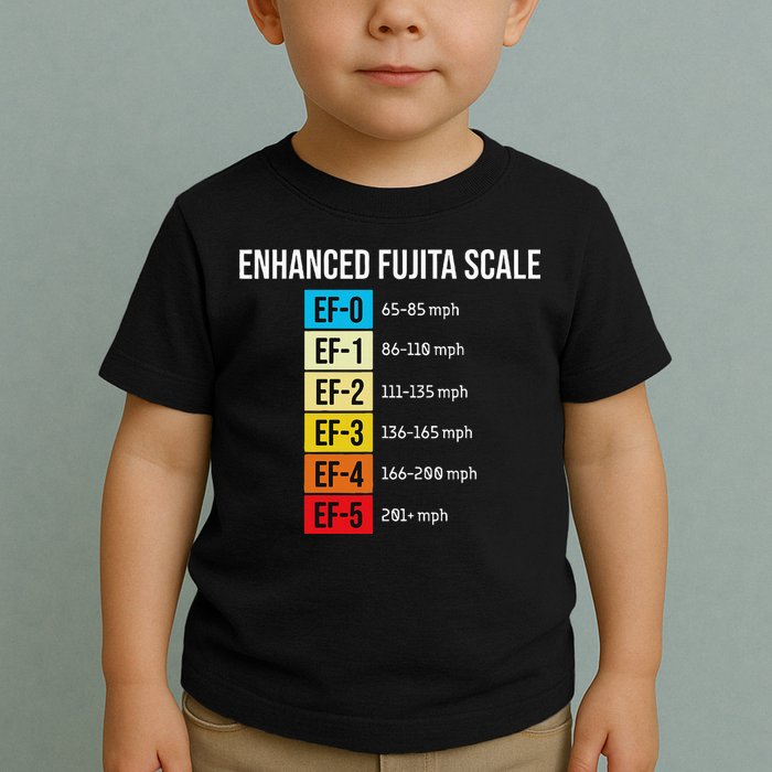 Enhanced Fujita Scale Meteorologist Meteorology Weather Toddler T-Shirt