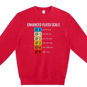 Enhanced Fujita Scale Meteorologist Meteorology Weather Premium Crewneck Sweatshirt