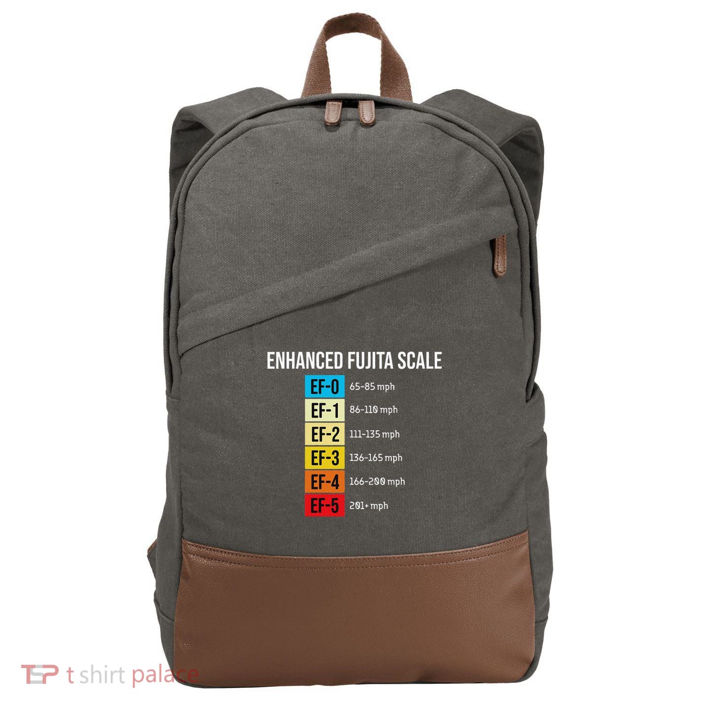 Enhanced Fujita Scale Meteorologist Meteorology Weather Cotton Canvas Backpack