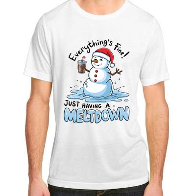 EverythingS Fine Snowman Meltdown Mental Health Christmas Adult ChromaSoft Performance T-Shirt