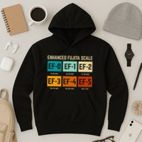 Enhanced Fujita Scale Tornado For Retro Storm Chaser Hoodie