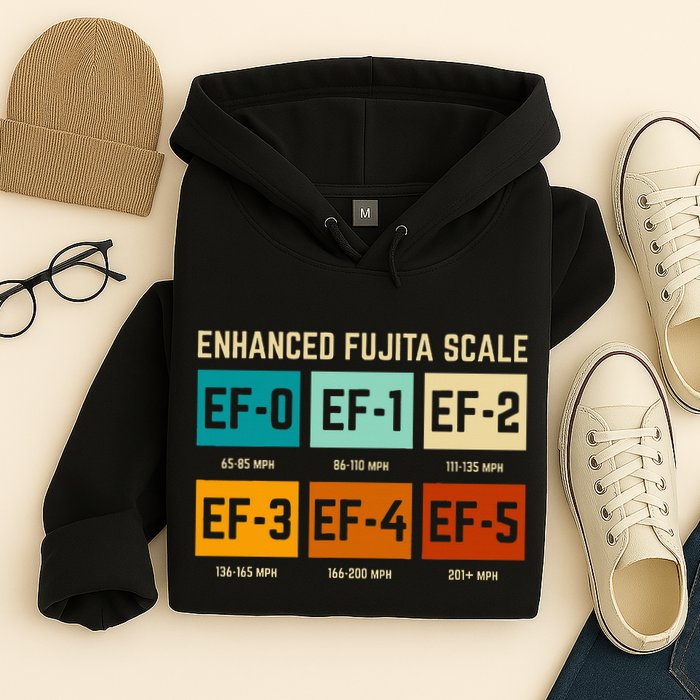 Enhanced Fujita Scale Tornado For Retro Storm Chaser Hoodie