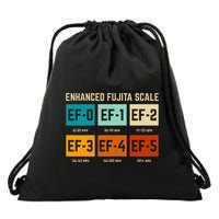 Enhanced Fujita Scale Tornado For Retro Storm Chaser Drawstring Bag