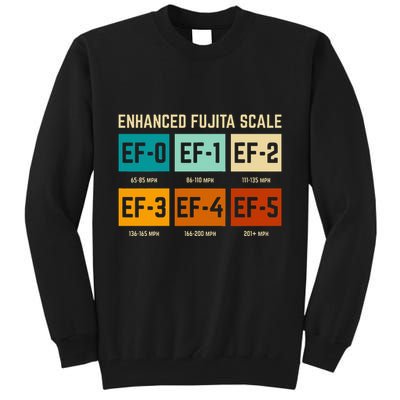 Enhanced Fujita Scale Tornado For Retro Storm Chaser Tall Sweatshirt