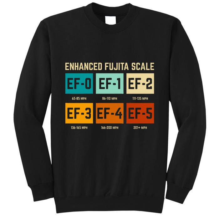 Enhanced Fujita Scale Tornado For Retro Storm Chaser Tall Sweatshirt