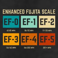 Enhanced Fujita Scale Tornado For Retro Storm Chaser 25L Jumbo Tote