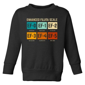 Enhanced Fujita Scale Tornado For Retro Storm Chaser Toddler Sweatshirt