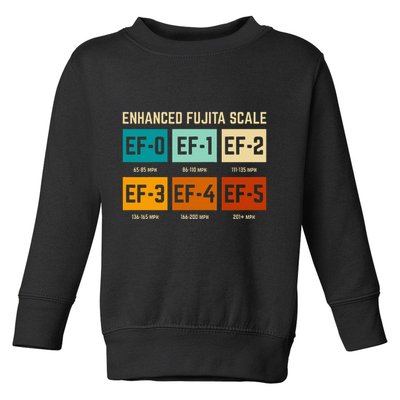 Enhanced Fujita Scale Tornado For Retro Storm Chaser Toddler Sweatshirt