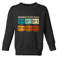 Enhanced Fujita Scale Tornado For Retro Storm Chaser Toddler Sweatshirt