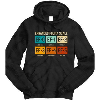 Enhanced Fujita Scale Tornado For Retro Storm Chaser Tie Dye Hoodie