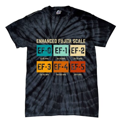 Enhanced Fujita Scale Tornado For Retro Storm Chaser Tie-Dye T-Shirt