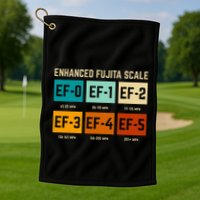 Enhanced Fujita Scale Tornado For Retro Storm Chaser Golf Towel
