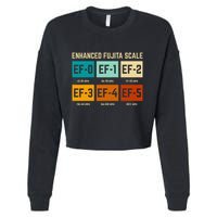 Enhanced Fujita Scale Tornado For Retro Storm Chaser Cropped Pullover Crew