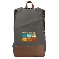 Enhanced Fujita Scale Tornado For Retro Storm Chaser Cotton Canvas Backpack