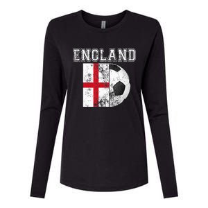 ENGLAND Flag  Soccer Futbol Football  Womens Cotton Relaxed Long Sleeve T-Shirt