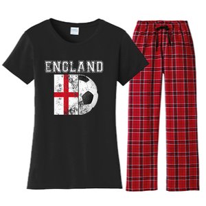 ENGLAND Flag  Soccer Futbol Football  Women's Flannel Pajama Set