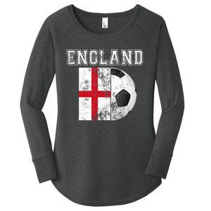 ENGLAND Flag  Soccer Futbol Football  Women's Perfect Tri Tunic Long Sleeve Shirt