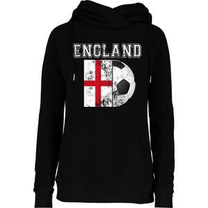 ENGLAND Flag  Soccer Futbol Football  Womens Funnel Neck Pullover Hood