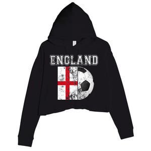 ENGLAND Flag  Soccer Futbol Football  Crop Fleece Hoodie